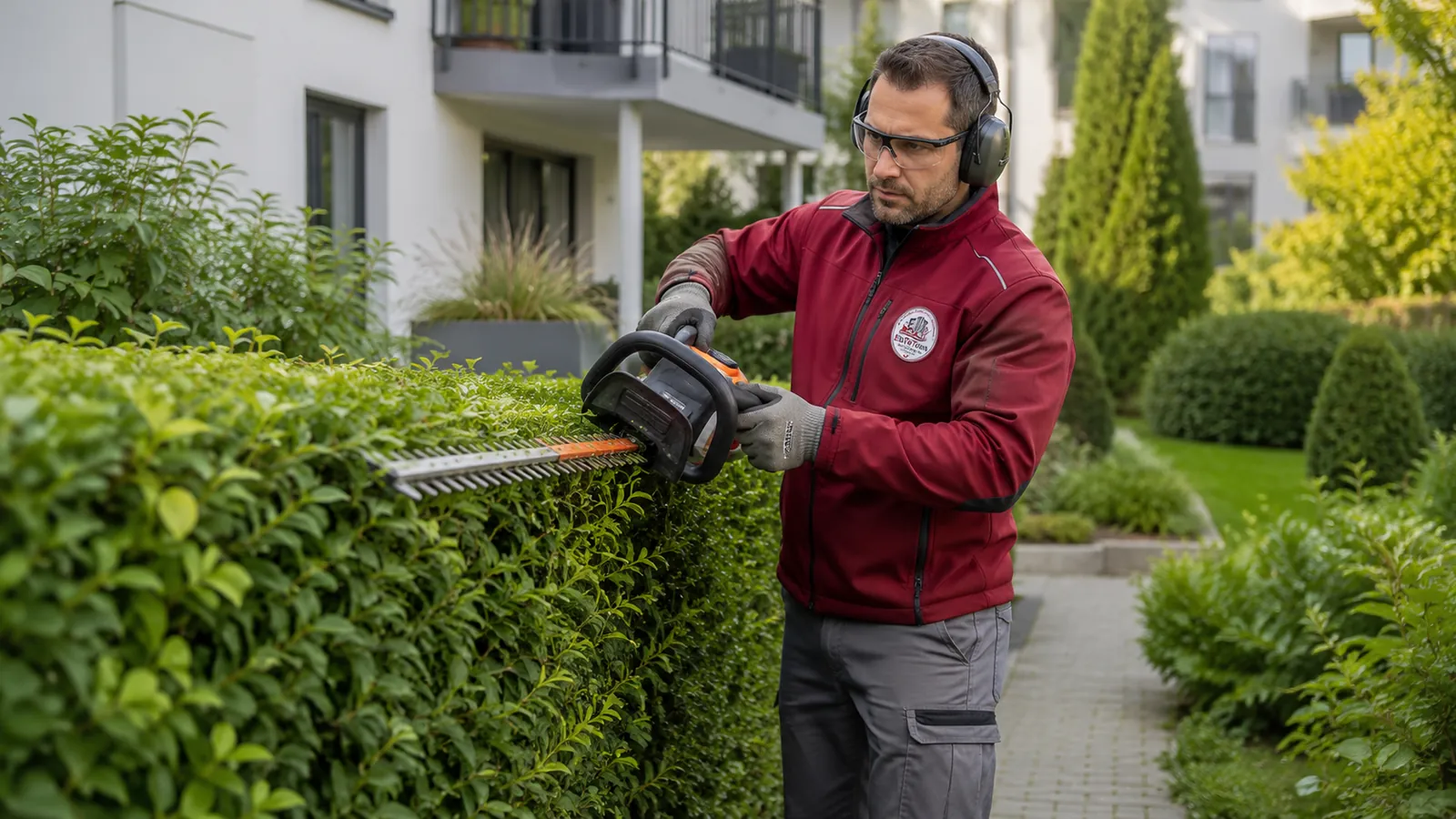 ElbTalTeam Facility Services bei der Grünpflege